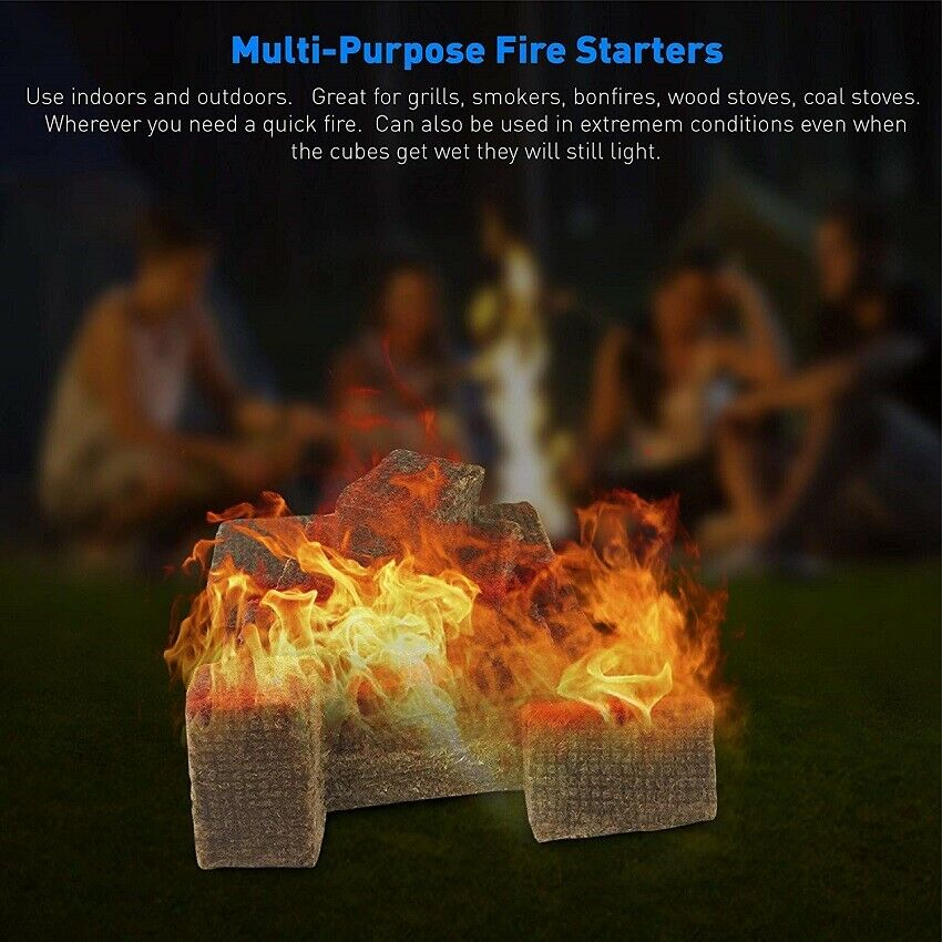 Fire Starter Cubes 168 Pieces Eco Squares Lighter for Charcoal Grill Fireplace - Fresh Stock Dated January 2026