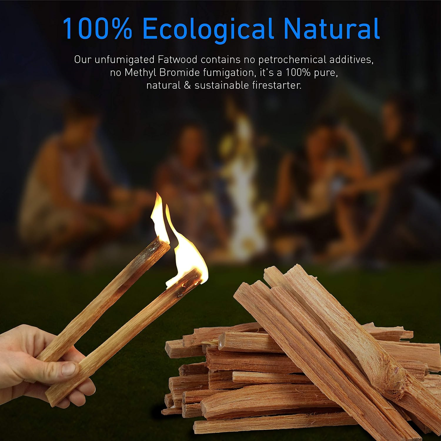 Eco-Stix Fatwood Fire Starter Kindling Firewood Fatwood Sticks Organic 25 Lbs - Fresh Stock Dated January 2026
