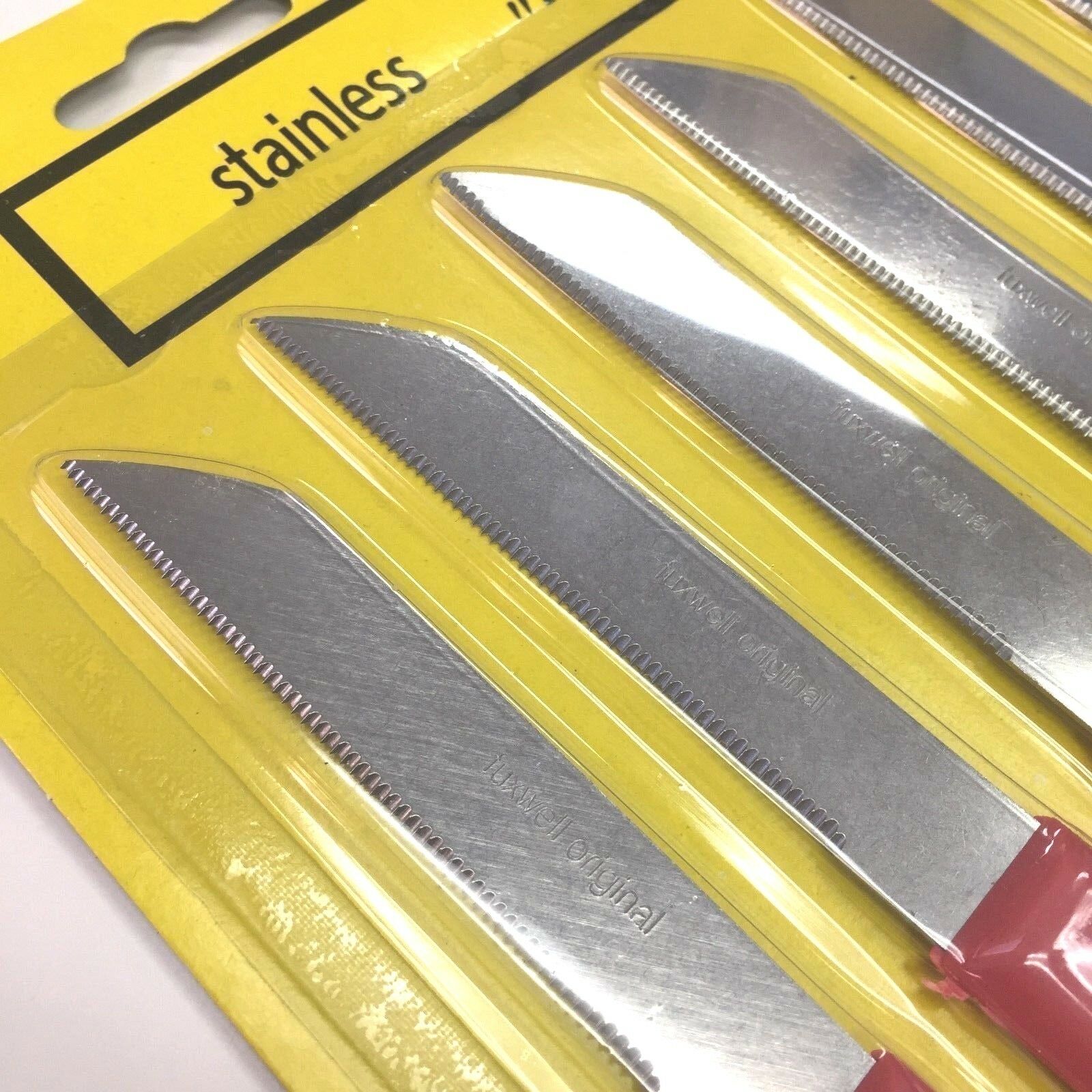 Fuxwell Serrated Kitchen Knife Stainless Steel Small Sharp Multi-Color 12-Pieces - Fresh Stock Dated January 2026