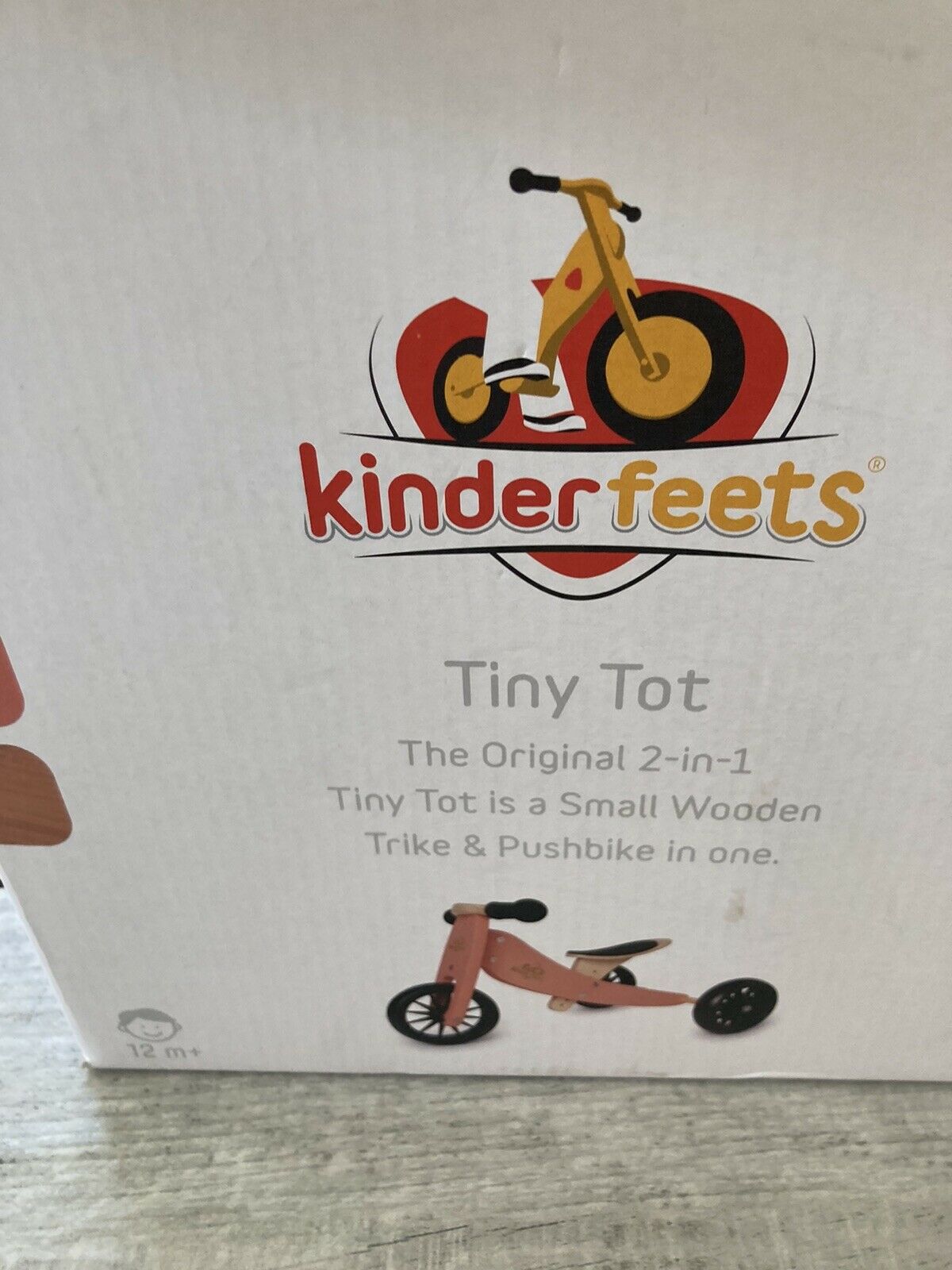 kinderfeets tinytot trike & pushbike bamboo - Fresh Stock Dated January 2026