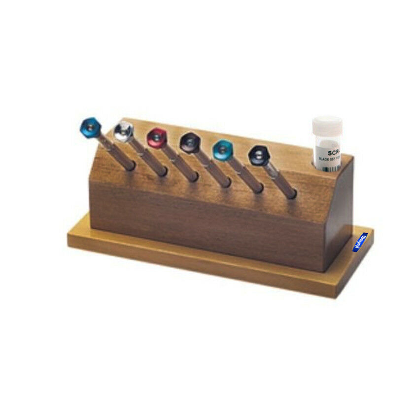 Screwdriver Set W/ Reversible Blade In Wooden Stand 6 Pc Set watchmaker tool - Fresh Stock Dated December 2025