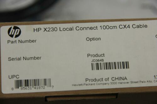 HP JD364B Local Connect X230 CX4 Communication Cable - Fresh Stock Dated December 2025