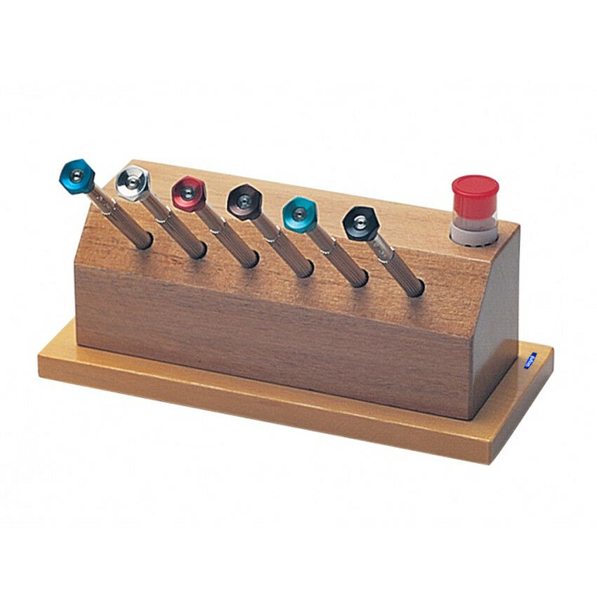 Screwdriver Set W/ Reversible Blade In Wooden Stand 6 Pc Set watchmaker tool - Fresh Stock Dated December 2025