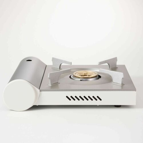 MUJI Portable cooking gas stove RK-2 White MoMA Aluminum die-cast from Japan - Fresh Stock Dated February 2026