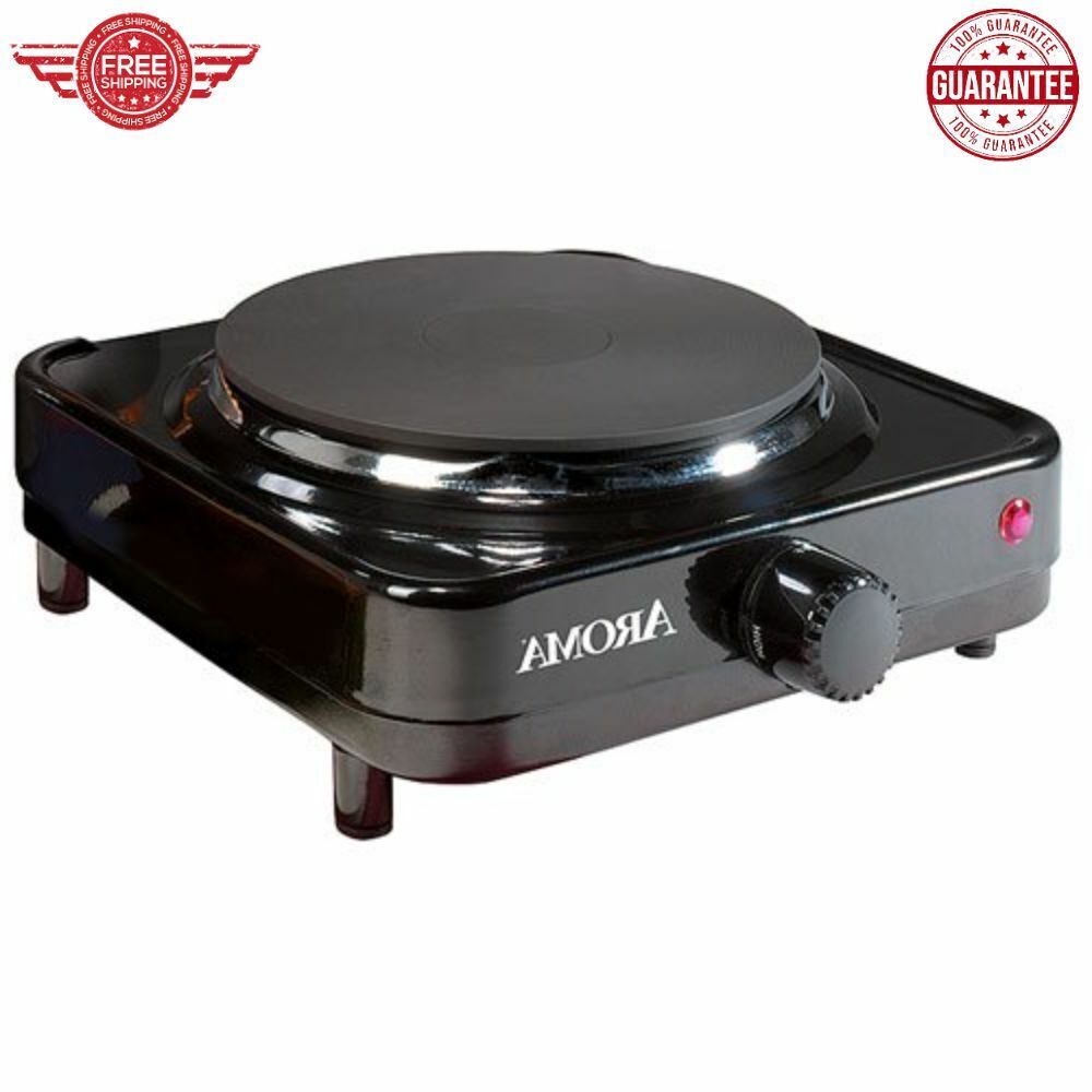 Electric Cooktop Single Burner Hot Plate Range Four Temperature, Black - Fresh Stock Dated February 2026