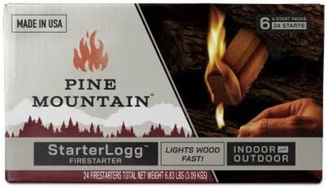 Pine Mountain StarterLogg Select-A-Size Firestarting Blocks, 24 Starts - Fresh Stock Dated January 2026