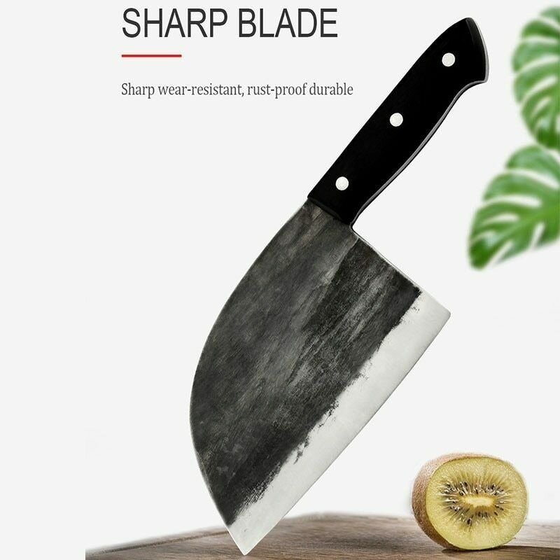Kitchen Knife Bone Chopper Knife Forged Carbon Steel Chef Knive Kitchen Chopping - Fresh Stock Dated January 2026