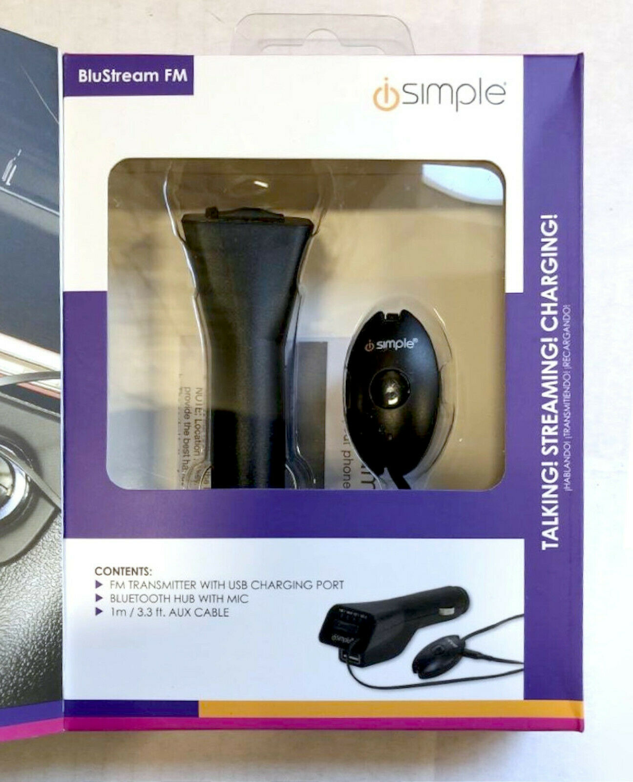 NEW iSimple Bluetooth Car Wireless BluStream FM Transmitter 2017 version - Fresh Stock Dated December 2025