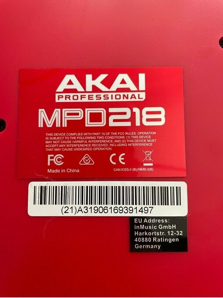 Akai professional mpd218 drum pad - Fresh Stock Dated December 2025