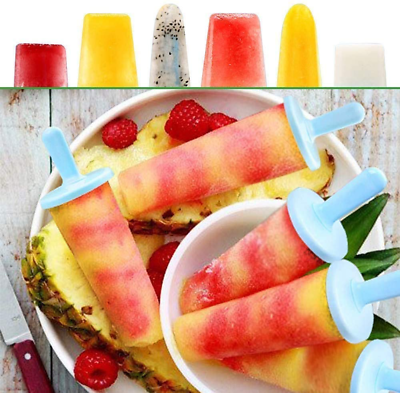 10 PCS Ice Popsicle Molds Set, Non-Spill Lid Ice Lolly Makers, Reusable - Fresh Stock Dated February 2026