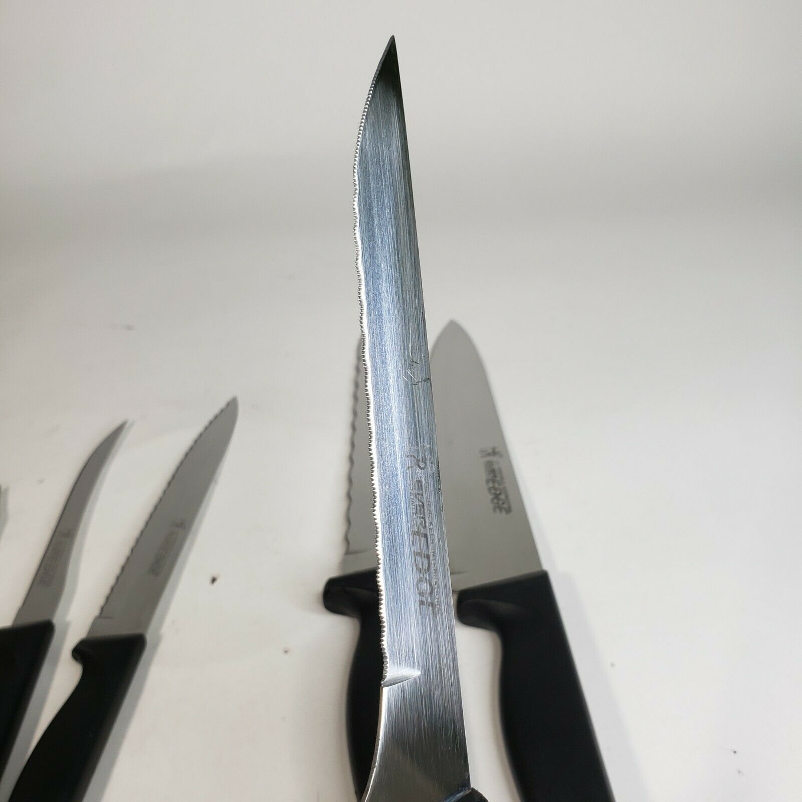 J A Henckels Everedge 6 Knife Kitchen Set w/ Block Chef's Fillet Paring Boning - Fresh Stock Dated February 2026