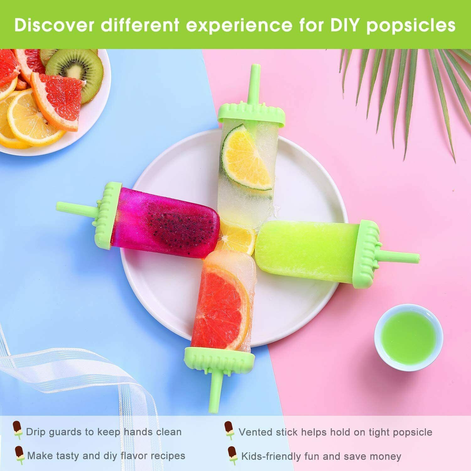 Moldes De Silicona Reutilizable Para Helados Paletas Hacer Helado Molde Maquina - Fresh Stock Dated February 2026