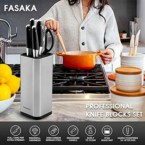 Kitchen Knife Set, 7 Pieces German High Carbon Stainless Steel Knife Block Set - Fresh Stock Dated January 2026