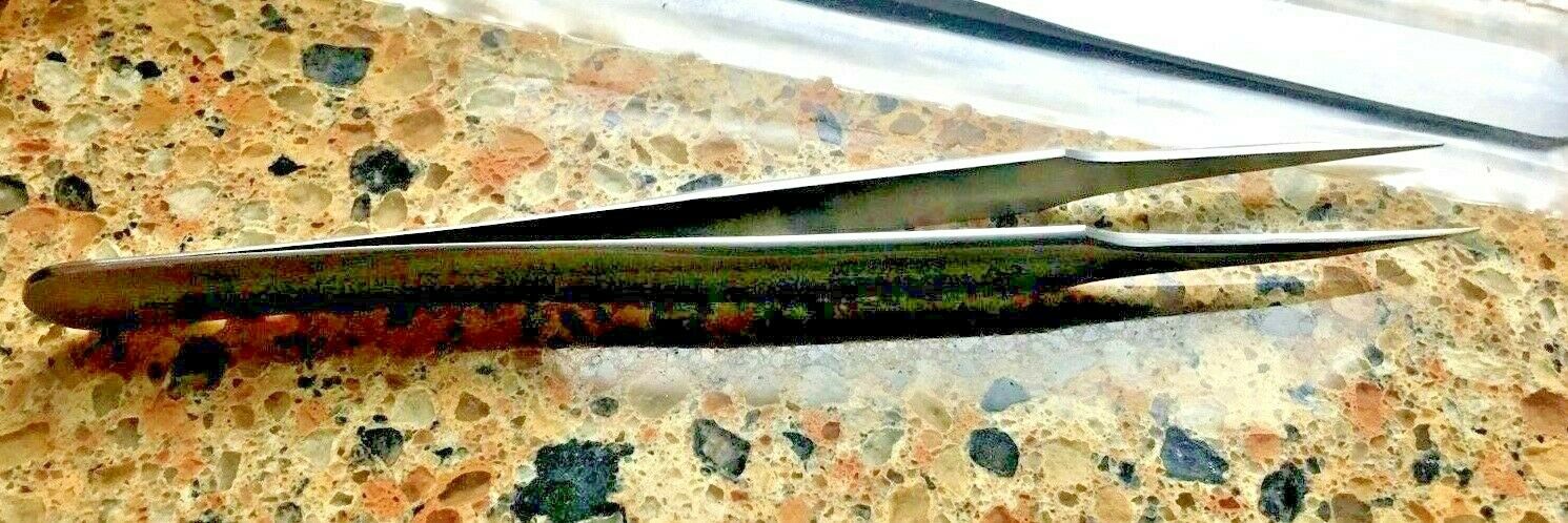 VINTAGE JANEL #2 9B-302AM ANTI MAGNETIC & ACID, NICKEL TWEEZERS MADE SWITZERLAND - Fresh Stock Dated December 2025