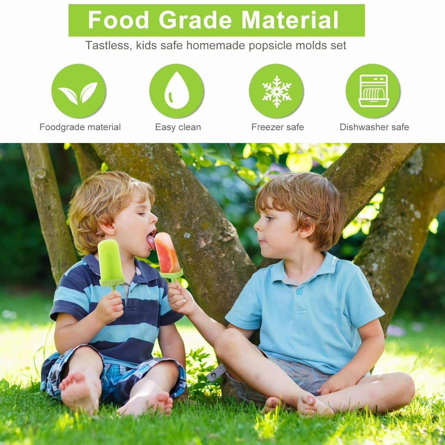 Moldes De Silicona Reutilizable Para Helados Paletas Hacer Helado Molde Maquina - Fresh Stock Dated February 2026