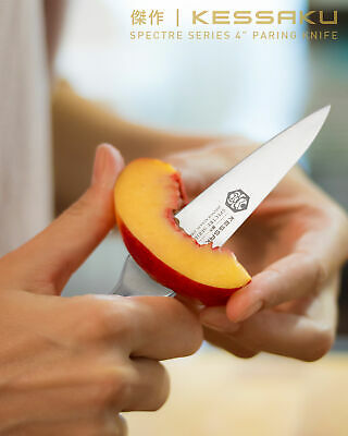 Kessaku 4-Inch Paring Knife - Spectre Series - AUS-8 High Carbon Stainless Steel - Fresh Stock Dated January 2026