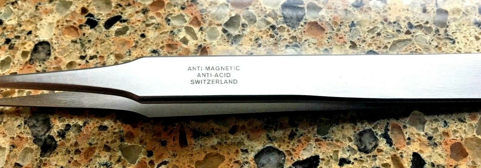 VINTAGE JANEL #2 9B-302AM ANTI MAGNETIC & ACID, NICKEL TWEEZERS MADE SWITZERLAND - Fresh Stock Dated December 2025