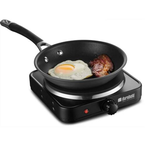 Durabold Single Electric Burner Sealed 1000W 7-Inch Hot Plate Cook Stove, Black - Fresh Stock Dated February 2026