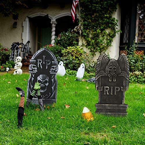 5PCS Halloween Foam RIP Graveyard Tombstones Halloween Yard Decorations Lawn - Fresh Stock Dated February 2026