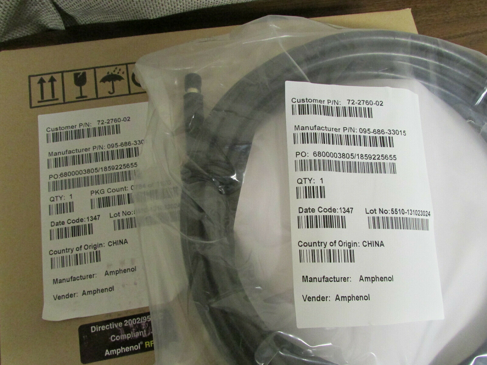 CISCO AIR-CAB005LL-R 20ft LOW-LOSS 2.4GHZ RF CABLE RP-TNC Connectors New - Fresh Stock Dated December 2025