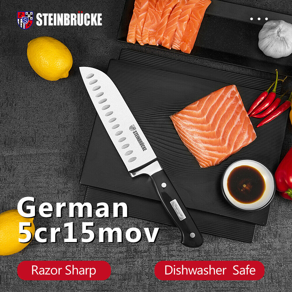 Chef Kitchen Knife Set Professional German Stainless Steel Sharp 6 7 8 10 Inch - Fresh Stock Dated January 2026