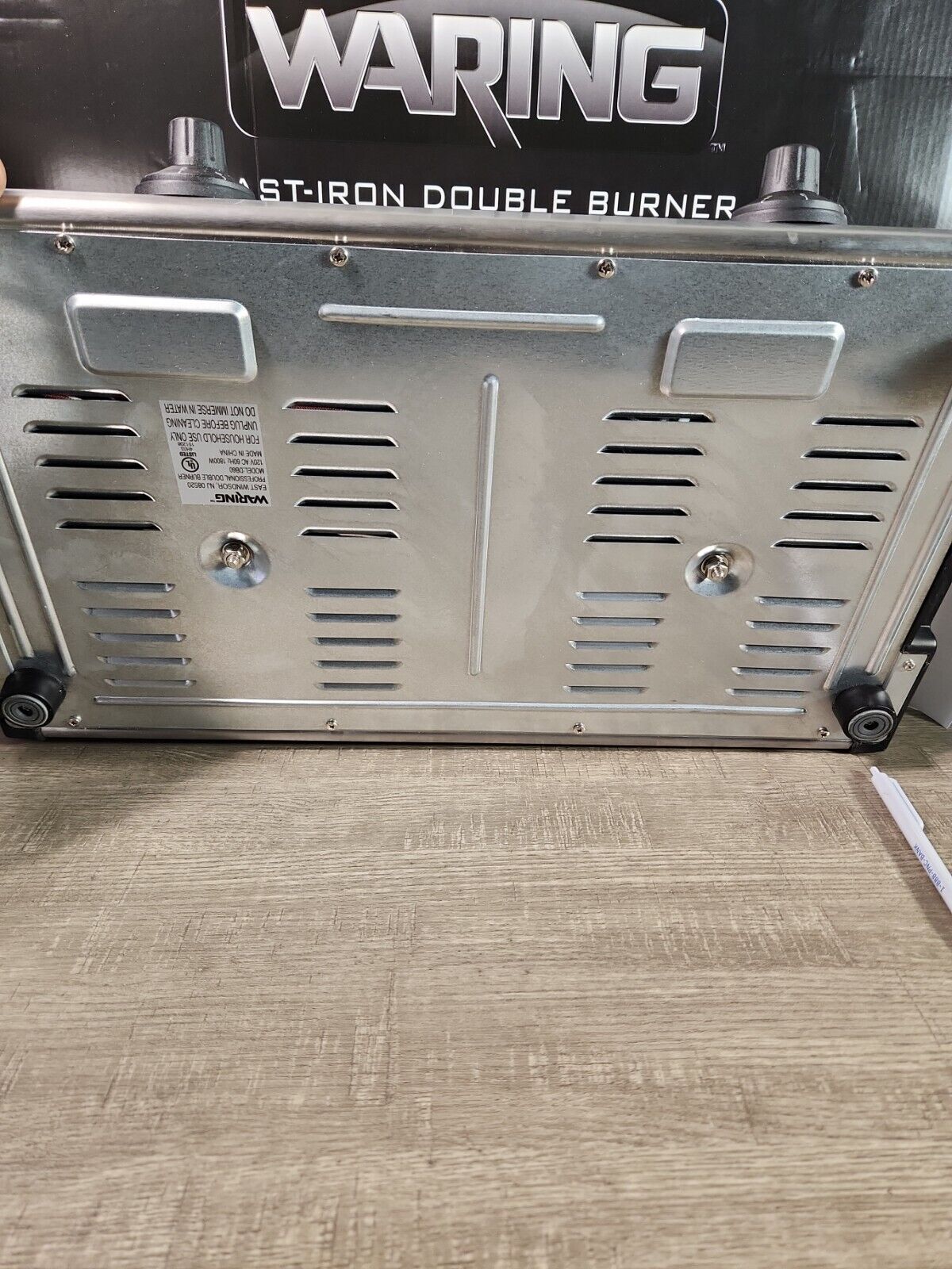 Waring Consumer Products DB60 Professional Cast-Iron Double Burner 1800w - Fresh Stock Dated February 2026