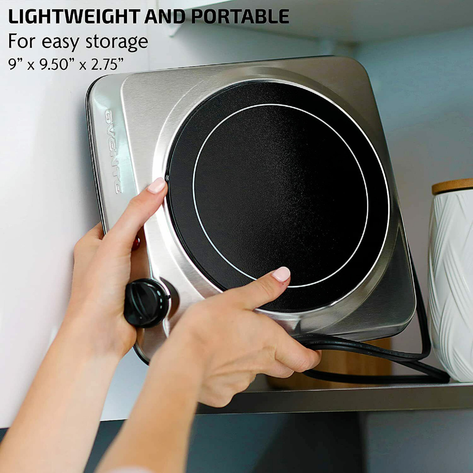 Estufa Cocina Hornilla Electrica Portatil Para Casa Apartamento Campamento 7