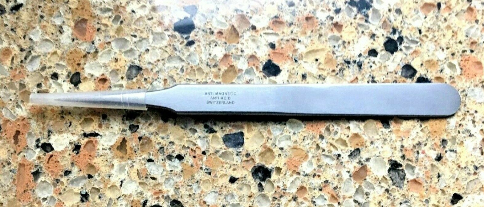 VINTAGE JANEL #2 9B-302AM ANTI MAGNETIC & ACID, NICKEL TWEEZERS MADE SWITZERLAND - Fresh Stock Dated December 2025