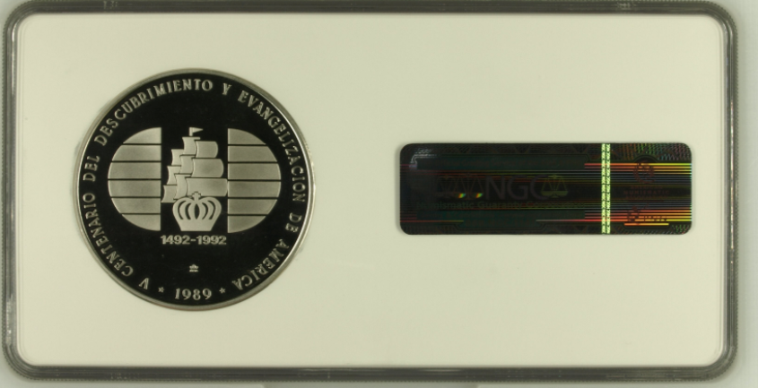1989 Dominican Republic Silver 5oz America Discovery 500th Medal NGC PF66UC - Fresh Stock Dated December 2025