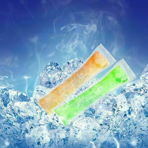 Ice Popsicle Molds Bags Disposable Candy Tube Zip-Lock Pouch Freeze Pops - Fresh Stock Dated February 2026