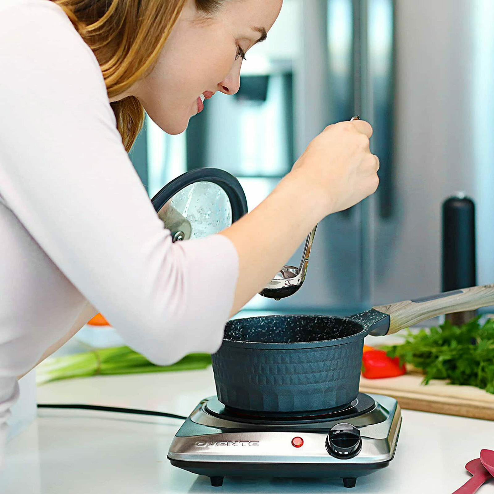 Estufa Cocina Hornilla Electrica Portatil Para Casa Apartamento Campamento 7