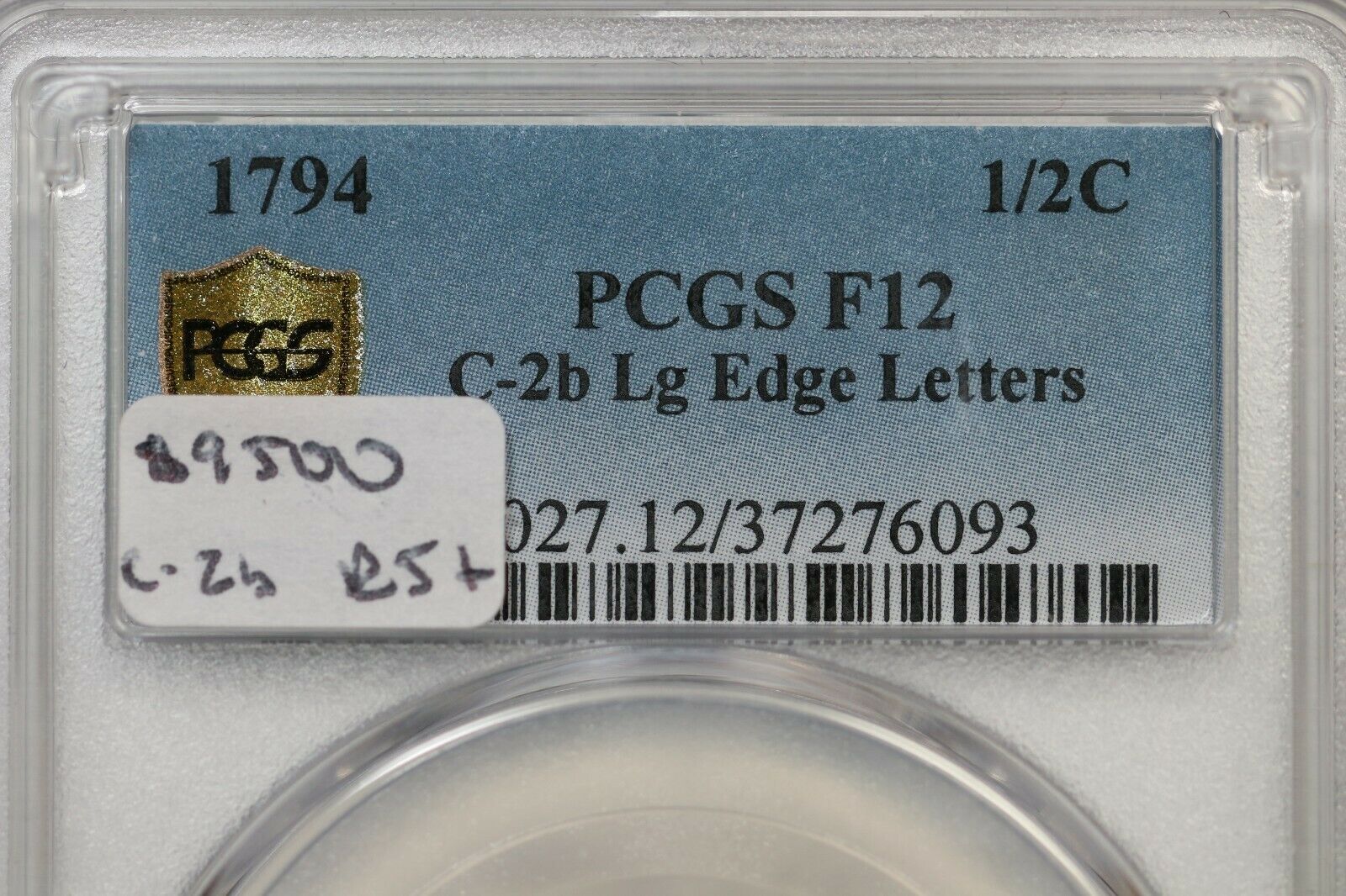 1794 C-2b R-5+ PCGS F 12 Liberty Cap Half Cent Coin 1/2c - Fresh Stock Dated December 2025