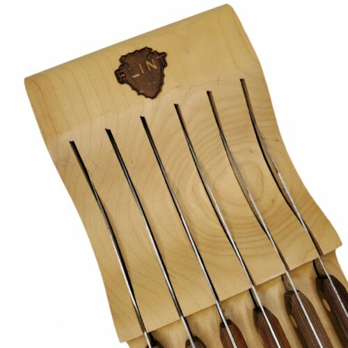 Vintage Ekco Flint Steak Knife Set Vanadium Wooden Wall Mount Block Stainless - Fresh Stock Dated January 2026