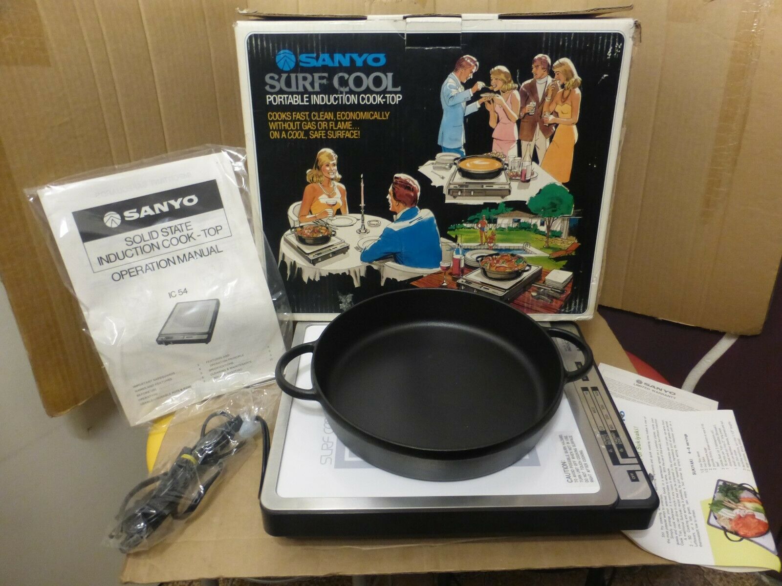 Sanyo Surf Cool Portable Induction Cooktop Vintage Very RARE - Fresh Stock Dated February 2026