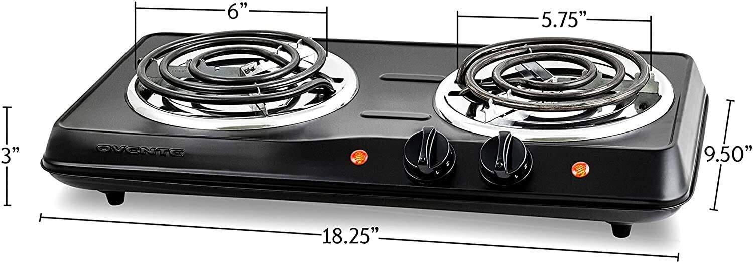 Estufas Electricas de 2 Hornillas Para Cocina 1700W Estufa Electrica Portatil - Fresh Stock Dated February 2026