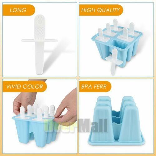 Popsicle Molds 6pc Silicone Ice Pop Molds BPA Free Popsicle Reusable with Funnel - Fresh Stock Dated February 2026