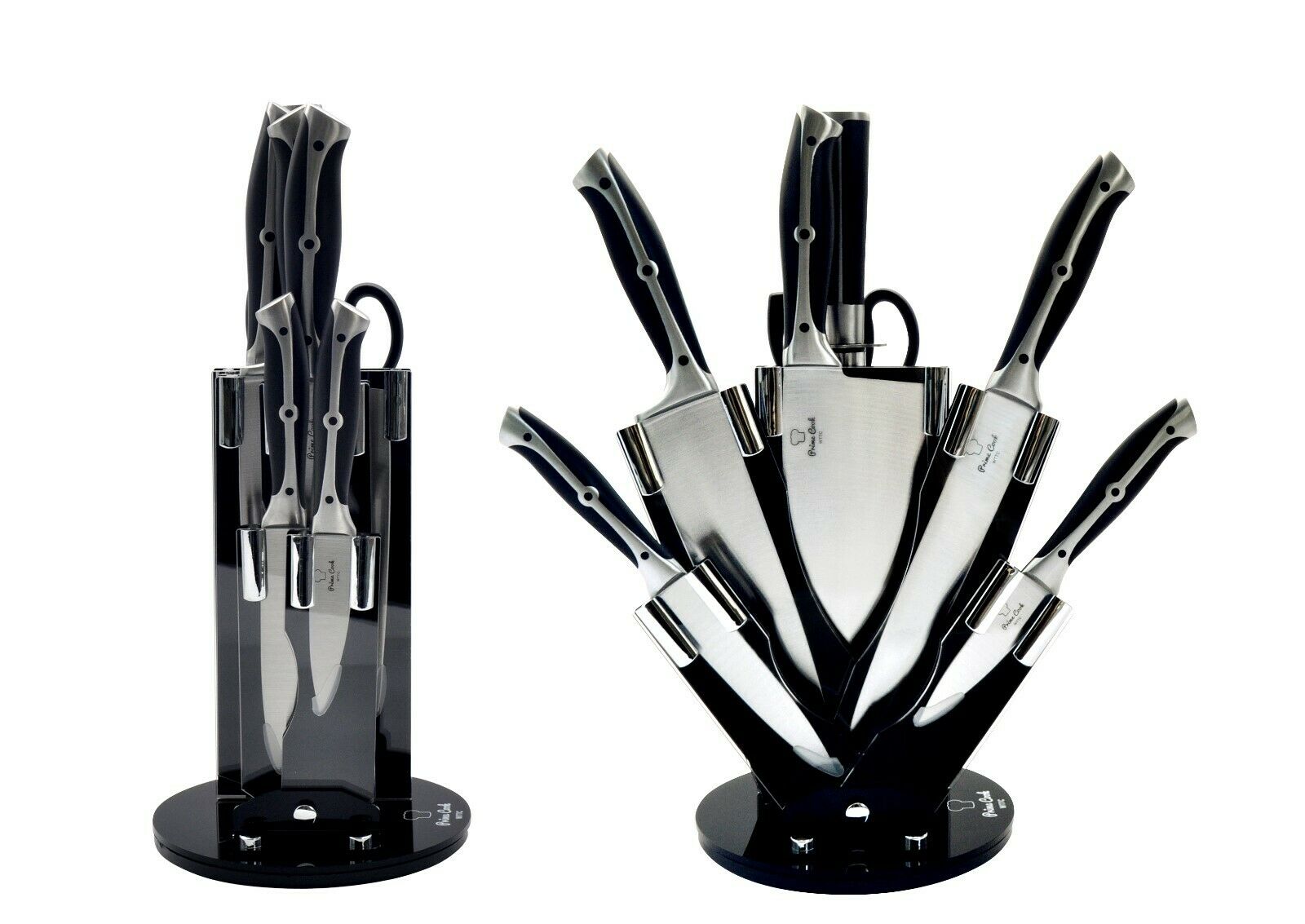 8 Pieces Kitchen Knife Set/Stainless Steel/BLACK/Cleaver by Prime Cook - Fresh Stock Dated January 2026