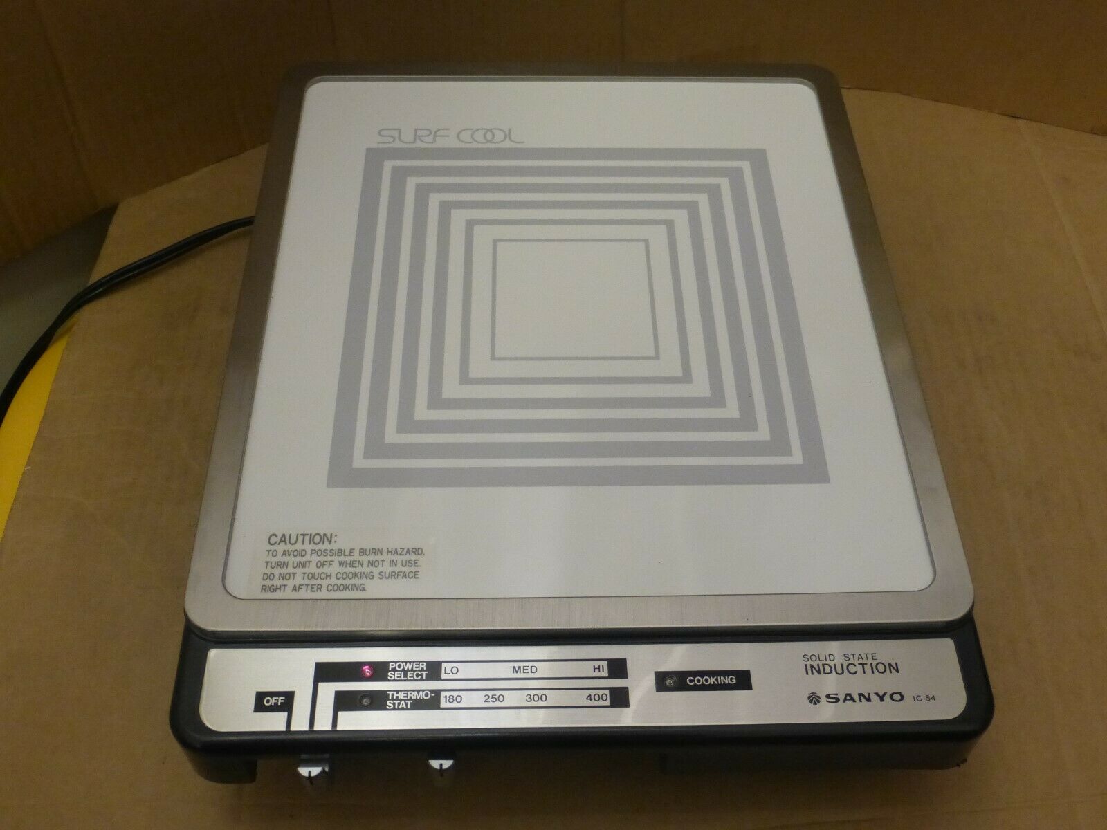 Sanyo Surf Cool Portable Induction Cooktop Vintage Very RARE - Fresh Stock Dated February 2026