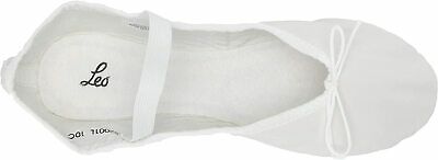 Leo Women's Ballet Russe Dance Shoe, White, 7.5 D US - Fresh Stock Dated December 2025
