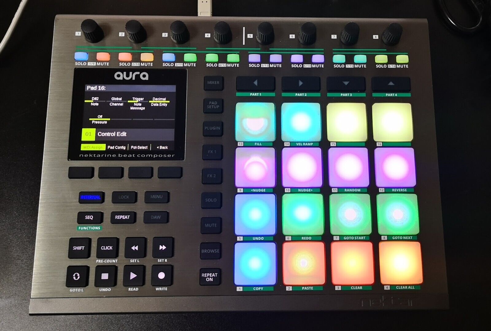 Nektar Aura USB MIDI Pad Controller Near unused English Manual - Fresh Stock Dated December 2025