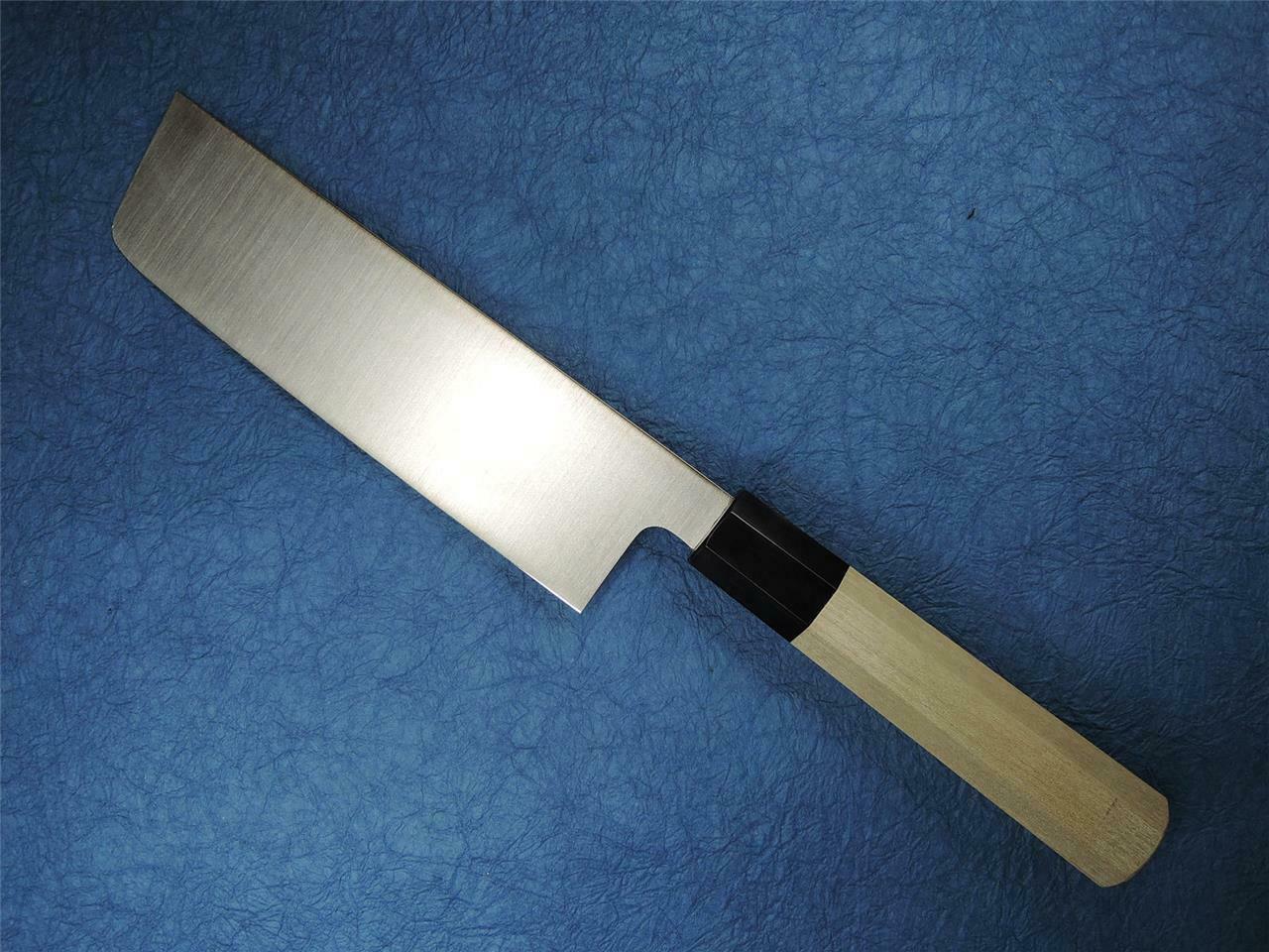 Ashi Hamono Ginga Swedish Stainless Nakiri Japanese Knife 180mm with Saya - Fresh Stock Dated January 2026