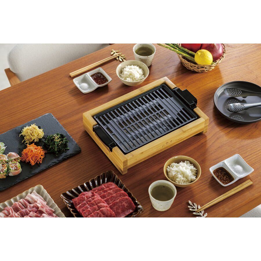 APIX Grill Hot Plate Roaster AGP-242(BB) Yakiniku AC100V Bamboo Japan DHL NEW - Fresh Stock Dated February 2026