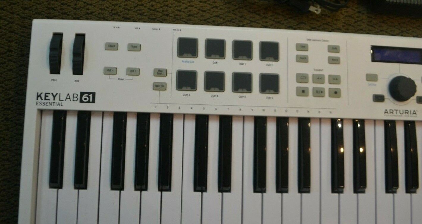 Arturia Keylab 61 Essential 61 Key MIDI Controller Keyboard White - Fresh Stock Dated December 2025