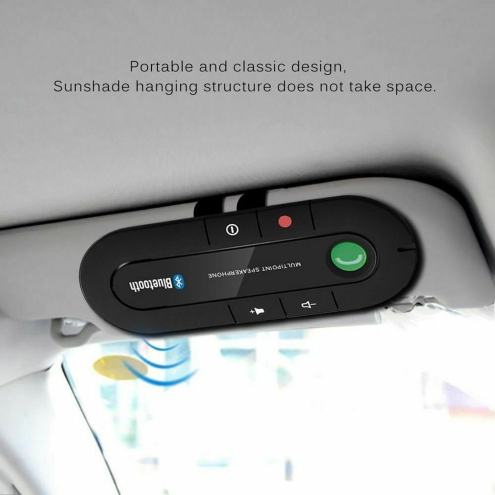 Car Speakerphone Multipoint Speaker Bluetooth Wireless Visor Kit Hands Free MP3 - Fresh Stock Dated December 2025