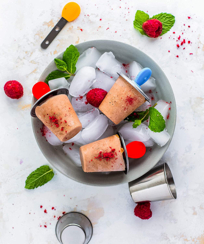 Stainless Steel Ice Popsicle Molds And Rack - 6 Round With Steel Sticks Mini - Fresh Stock Dated February 2026