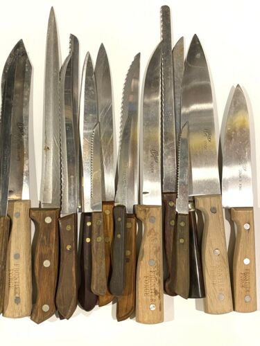 HUGE Lot Of 28 Various Kitchen Knives Plus A Sharpener - Fresh Stock Dated January 2026