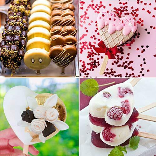 Palksky 2 Pack Large Popsicle Mold for Cakesicle Heart Cake Pop Mold/ 4 Cavit... - Fresh Stock Dated February 2026