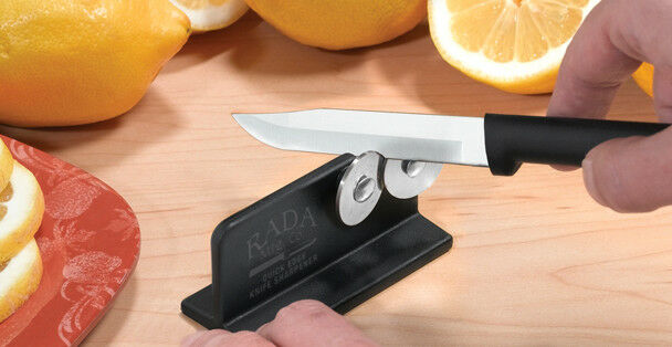 Rada Knife Sharpener R119 w/instructions, USA made, sharpens quick w/2-3 strokes - Fresh Stock Dated February 2026