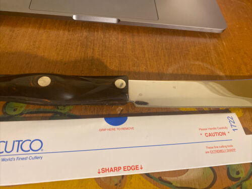 VTG USA CUTCO 1722 Butcher Knife Classic Brown Handle Factory Sharpened - Fresh Stock Dated January 2026