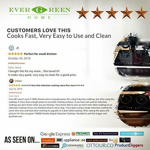 Home 1800W Double Digital Induction cooker Cooktop | Portable Countertop - Fresh Stock Dated February 2026